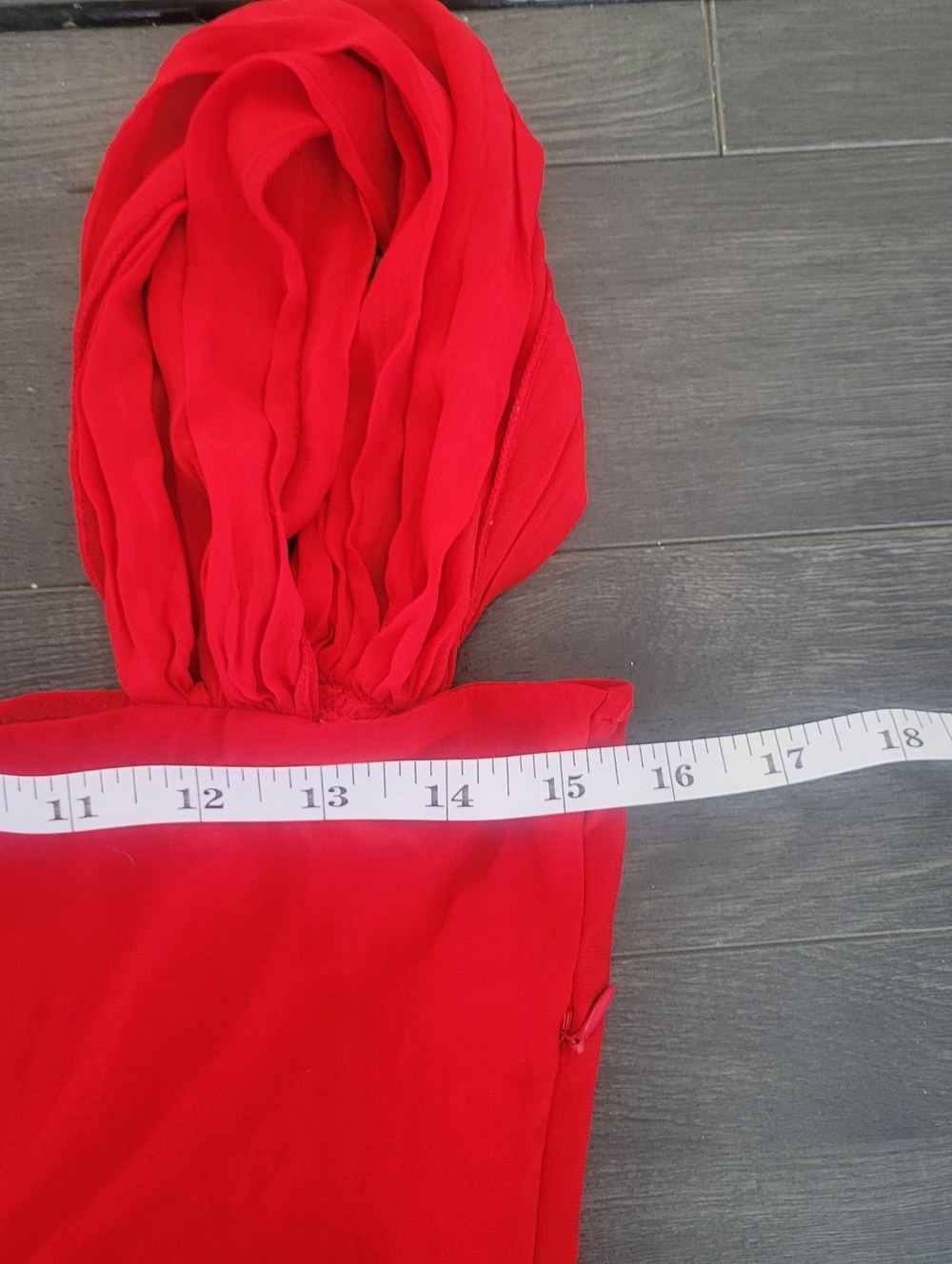 TEBI Grecian Red Maxi Dress Sz 42 (M/L) Empire Waist Formal Vtg-inspired - Picture 12 of 14